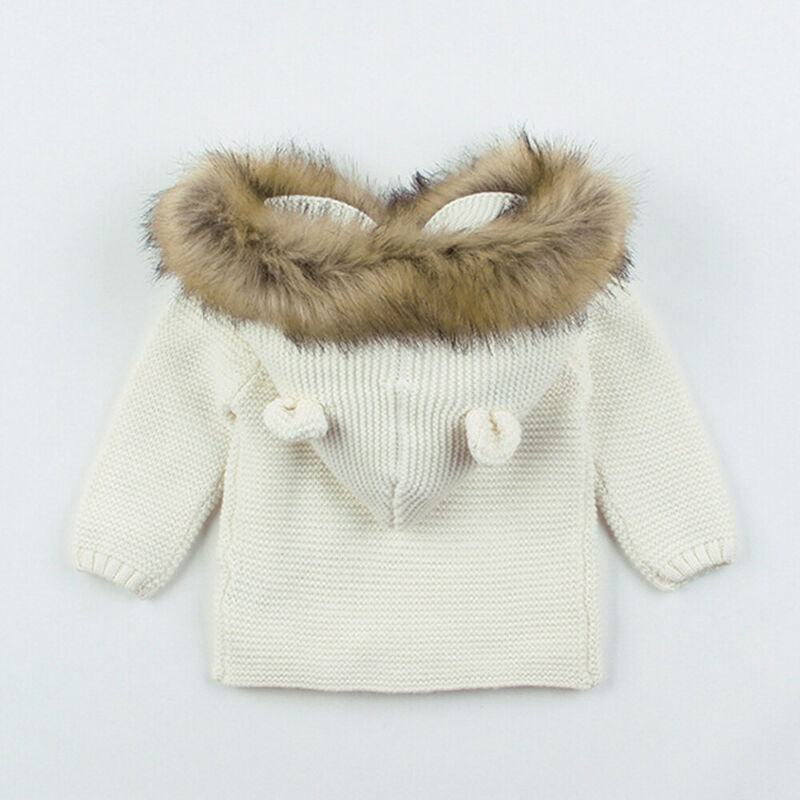 Cotton Coat with Fur Trim Hood