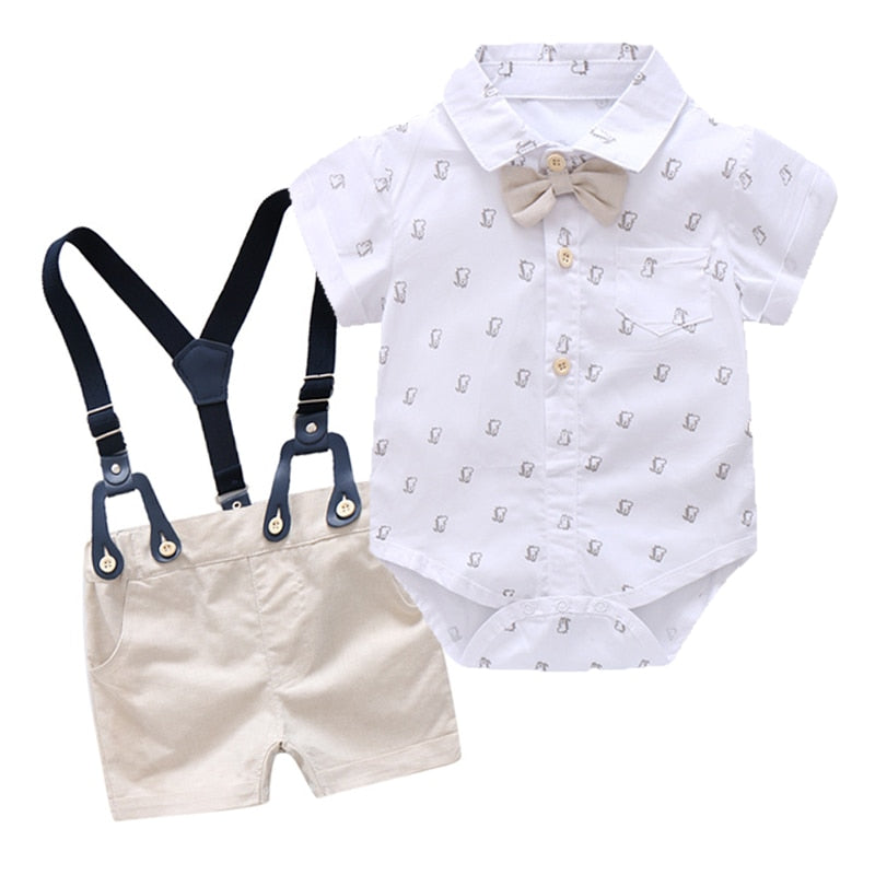 Tenues d'été pour bébés garçons au style élégant de gentleman