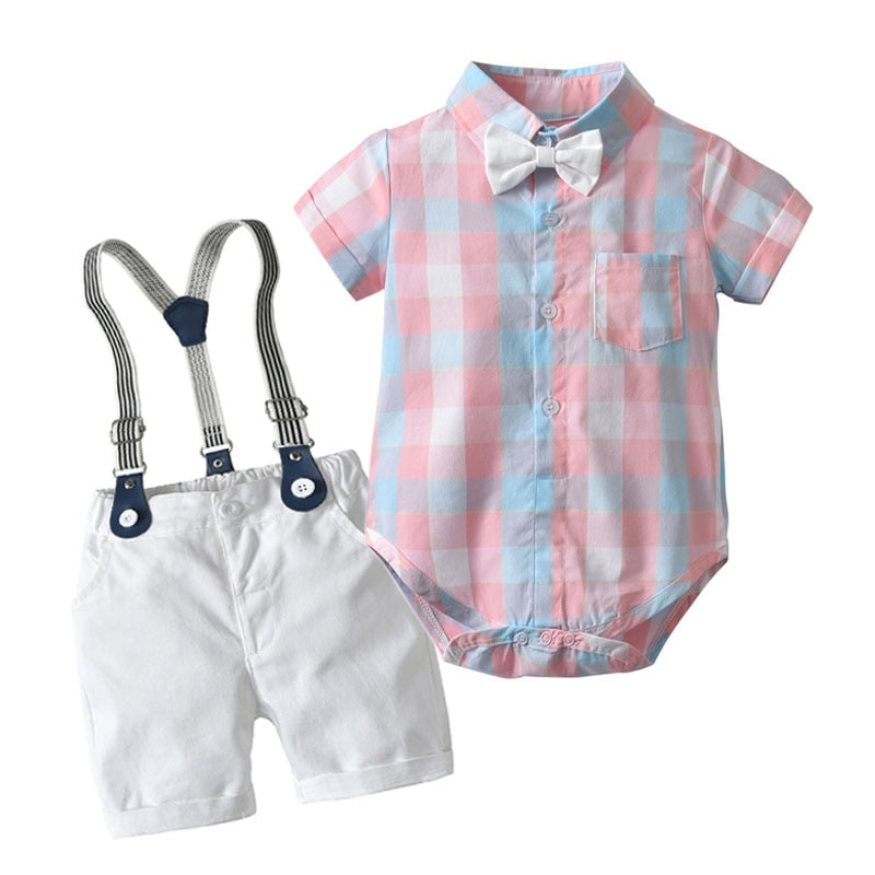 Tenues d'été pour bébés garçons au style élégant de gentleman