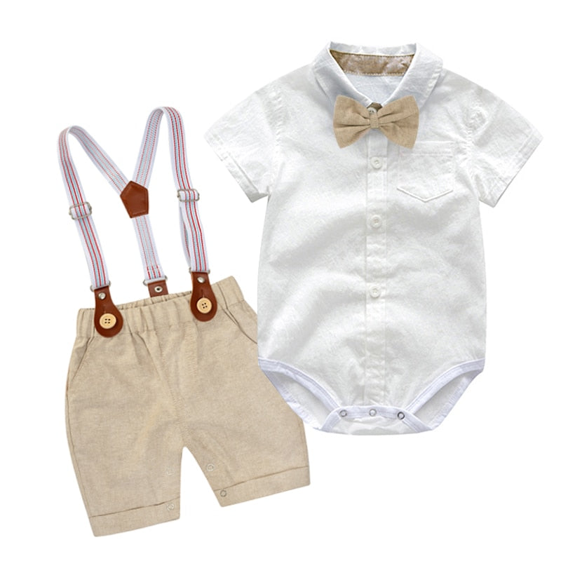 Tenues d'été pour bébés garçons au style élégant de gentleman