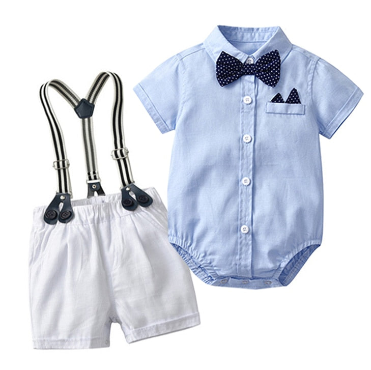 Tenues d'été pour bébés garçons au style élégant de gentleman