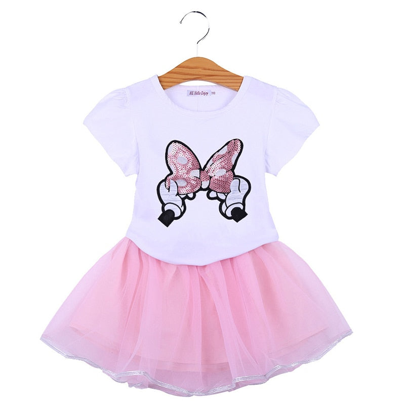 Ensemble de vêtements pour bébés filles et garçons, Minnie et Mickey Mouse