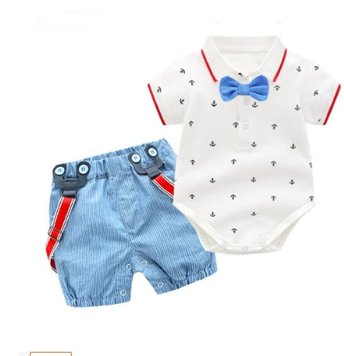 Tenues d'été pour bébés garçons au style élégant de gentleman