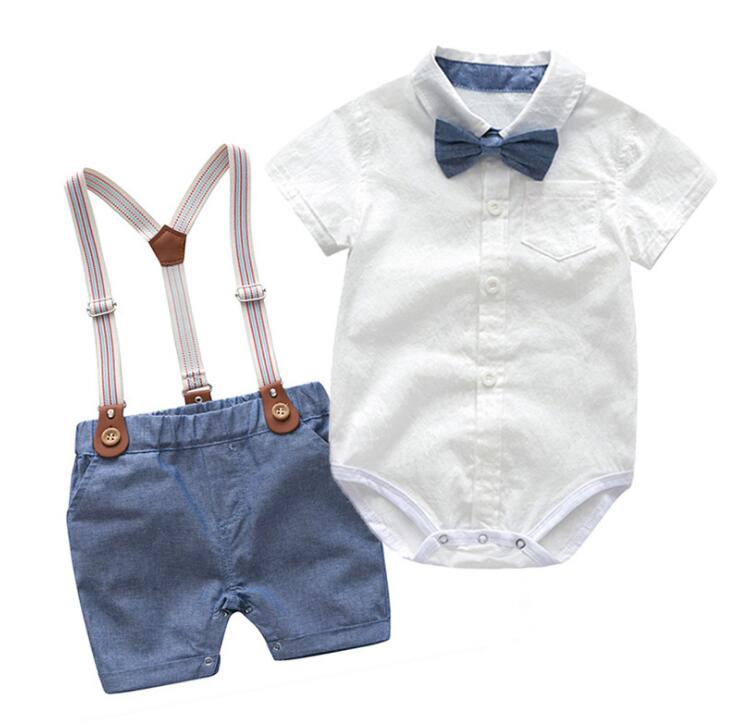 Tenues d'été pour bébés garçons au style élégant de gentleman