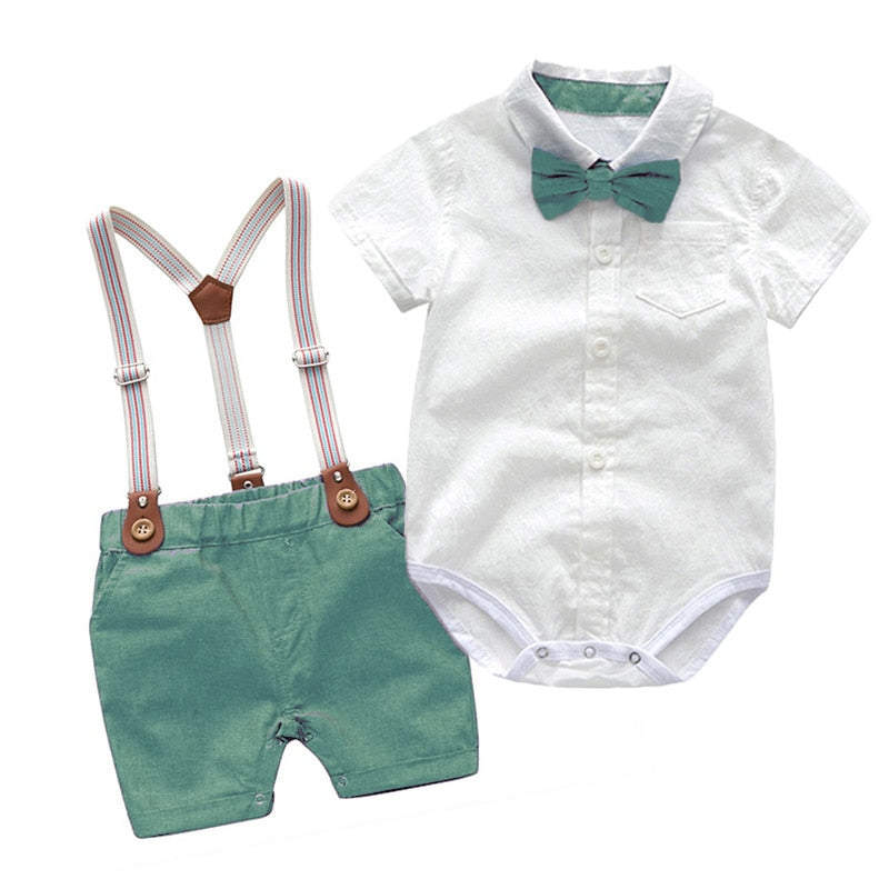 Tenues d'été pour bébés garçons au style élégant de gentleman